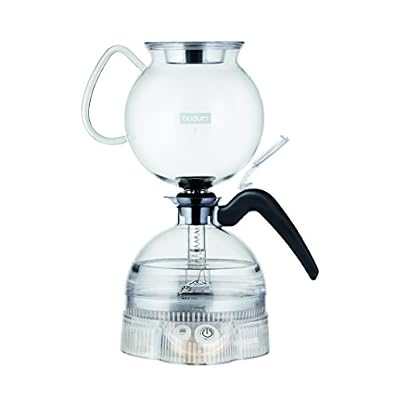 Bodum 11744-01 ePEBO Cafetière Électrique à Dépression 8 Tasses - 1,0 L