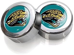 NFL Jacksonville Jaguars License Plate, Frame Chrome Screw Covers