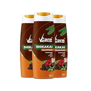 VCare Shikkakai Shampoo, 200 ml, (Pack of 3)