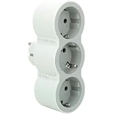 LEGRAND Adapters 3 Front Sockets 2P+T Horizontal, Thief Bl/Light Grey | Adapters 3 Sockets/Sockets Front 2P+T Horizontal, Plu