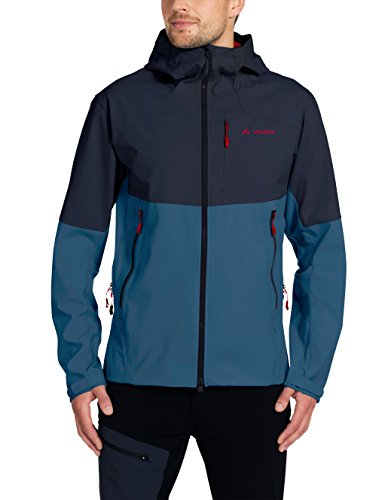 VAUDE Herren Men's Roccia Softshell Hoody Jacke, Washed Blue, XXXL VAUDE Herren Men's Roccia Softshell Hoody Jacke, Washed Blue, XXXL