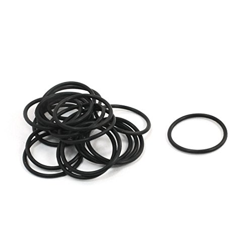 sourcingmap® 20 Stk 16mm x 1mm Metrische Gummidichtungen Öl-Filter-O-Ring Dichtungen Schwarz
