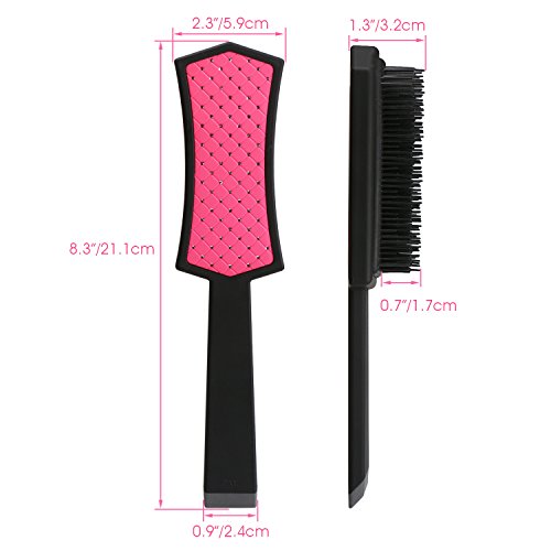 Segbeauty® Rosa Entwirren Kamm 3 Tier Borste Paddel Haarbürste , Schmerzfrei Nass Striegel Pinsel Kopfmassage , Entfernen Knoten & Tangles für langes starkes lockiges Haar - 7