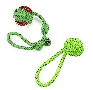 PAW LA LAND Combination of Dog Rope Toys | S to M Dogs - Interactive Teething Rope Toy to Play (Combo C)