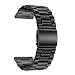 Produktbild Altsommer Armband 26mm für Garmin Fenix 5X GPS Schildkröte Schnalle Edelstahl Armband,Edelstahl-Drahtgeflecht mit Interlock-Verschluss Replacement Armband für Damen Herren Silver (Schwarz)