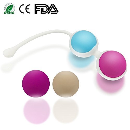 [Version Améliorée 2018] Boules de Geisha Medical Silicone équipement d'entraînement du plancher pelvien ballons d'exercices du plancher pelvien ballons d'entraînement du plancher pelvien avec 4 balles d'amour