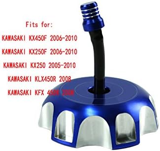CNC Gas Fuel Tank Cap Oil Filler Cap for KAWASAKI KX450F KX250F KX250 KLX450R KFX450R Blue