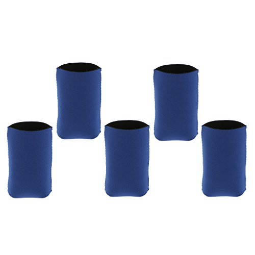 5x Neopren Kühl Bier Getränkeflasche Blechdose Hülsenhalter können Kühler – Blau, 3,94 x 4,33 Zoll - 8