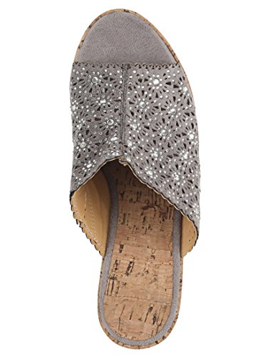 Damen Keilpantolette mit ornamentartigen Durchbrüchen by Liva Loop - 2