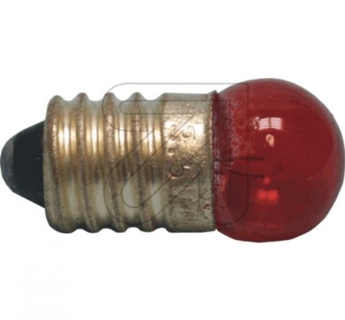 10 Stück Kugellampe E10 rot 3,5V 0,2 A Glühlampe Glühbirne