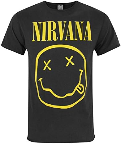 Nirvana Smiley Face Crew Neck T-Shirt