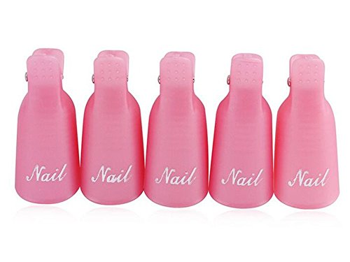 10 Stück Nagel Kunst tränken weg Cap Clip, UV Gel Polish Remover Wrap-Werkzeug,CIDBEST® Professionelle Kunststoff-Acrylnagel Auferstehung Sets Nail Clip Resurrection Finger setzt Nagel-Sets Maniküre Werkzeuge - 4