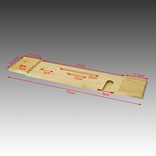 SoBuy® 70cm Lang- Schöne Badewannenablage, Badewannenbrett, Badewannenauflage, Halterung / Halter für iPad oder Handys, FRG104-N - 3