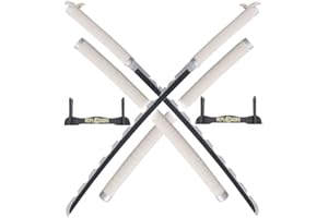 REPLIKSWORD Demon Slayer Lot 2 Katanas Tout en Bois Lame en Bois Epee Inosuke Hashibira Epee Kimetsu No Yaiba Sabre Inosuke Katana