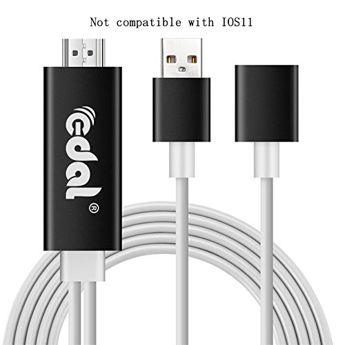 Lightning HDMI Kabel, Kasit Lightning Digital AV auf HDMI 1080P Kabel für für iPhone 7 7 plus 6s 6s plus 6 6 plus 5 5c 5s SE, iPad Luft / Mini / Pro, (Plug & Play) - Schwarzer