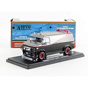 Greenlight Collectibles 86515, A-TEAM DieCast Furgone GMC VANDURA 1983 12cm, Scala 1/43, Nero - immagine 9