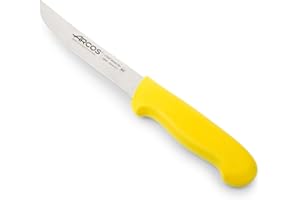 Arcos Couteau Désosseur Lame Acier Inoxydable Nitrum 160 mm. Couteau Professionnel pour Viande. Manche Ergonomique Polypropylène. Série 2900. Jaune