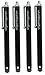 Price comparison product image Organicguru 4 Pack Micro-Fibre Tip Stylus Pens - Aluminium Metal Universal Stylus Pen for iPhone, Smart Phones and All Other Capacitive Screens Devices (Black)