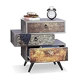 vintage kommode holz Ideal fürs Loft: Schubladenkommode für Wohn- und Jugendzimmer - Extravagante Nachtkommode für das Schlafzimmer - Ein Must-Have für die Ersteinrichtung