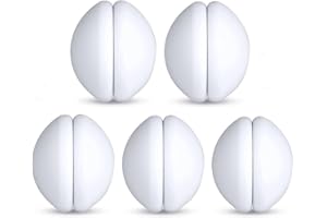 FY&XZH Duschvorhang Gewichte, robuste magnetische Gewichte an der Unterseite mit rostfreier Silikonbeschichtung, verhindern, dass der Vorhang im Wind weht, geeignet für Flaggen, Vorhänge (5 Paare, weiß)