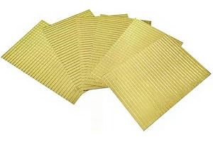 KAIYUAN 6 Sheets x 600pcs Mirror Mosaic Self Adhesive Disco Ball Mirror Tiles DIY Craft Decoration (5x5mm,Gold)