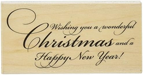 Penny Black 2 x 3.75-inch Wonderful Christmas Mounted Rubber Stamp, Red