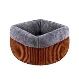 HFF Katzenstreu, Tierbedarf, Winter, Warm, Katzenschlafsack, All Seasons Universal, Katzenhaus, Zwinger, Katzenhaus, (Kaffee, Gelb, Rot/S/M) (Farbe : Kaffee, größe : M:42 * 52cm)