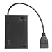 Produktbild SparY Akku Hülle, BAU Block Zubehör USB Port Halter Lightweight LED Beleuchtung Mini Wear Resistant Ersatz ABS Praktisch Tragbare für Lego - Schwarz, Free Size