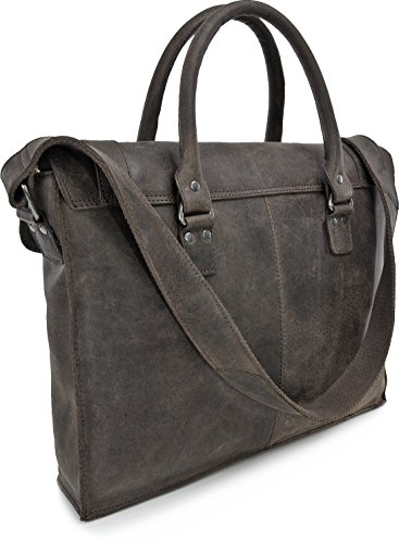 URBAN FOREST, Cntmp, Leder, Handtaschen, Messenger Bag, Businesstaschen, Aktentaschen, Laptoptaschen, Notebooktaschen, Umhängetaschen, DIN-A4, Natur-Leder, 39x29x10cm (B x H x T) - 3