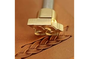 KATOUIGB Leather Working Tools Leaves Carving Punches Stamp Craft Saddle Brass #251