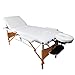 Produktbild Massageliege mit Holzgestell - weiß - 180 x 60 cm