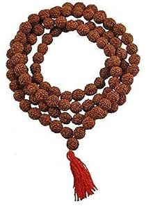 Wonder Care Mala Rudraksha Autentico 5 Facce (Panchmukhi) - Perline 4mm 108+1 (Circonferenza 29 Cm) 2 Unità
