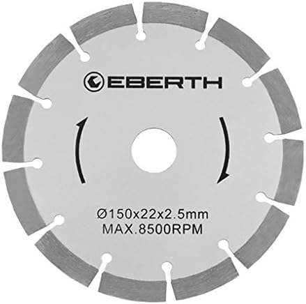 EBERTH 8x Universal Diamond Cutting Discs (D 150 x d 22,2 x 2,5 mm, 8500 RPM, Hardwearing, Segmented)