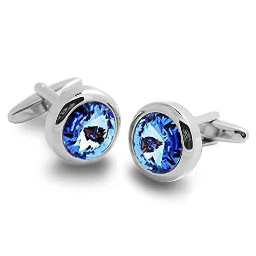 Covink® Gemelos de Cristal Swarovski Gemelos de Cristal Azul