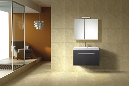 Eurosan 2-türiger Spiegelschrank, Superflach, Halogenaufsatzleuchte, Breite 70 cm, Weiß, Berlin, B70 - 7