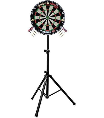Gorilla Darts Set Treble 20 Dartboard & Arrow Pro Tripod Stand