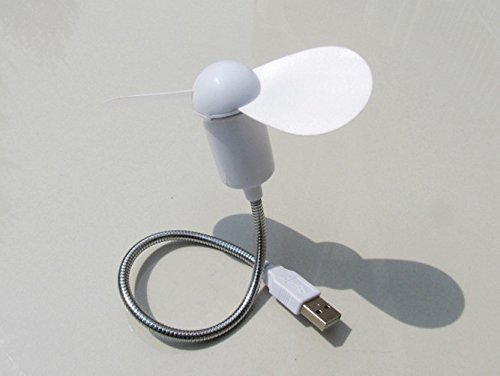 CAOLATOR USB Mini Schlange Ventilator leiser Lüfter Notebook-USB-Fan Ye weichen biegbar frei Weiß