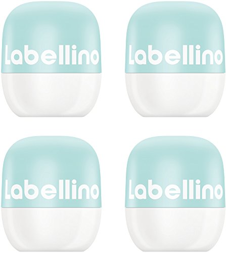 Labellino Fresh Mint, Lippenpflege, Lippenbalsam, 4er Pack (4 x 7 ml)