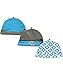 Yoga Sprout Baby Boys' "Elephant" 3-Pack Caps - aqua/gray, 0 - 6 months