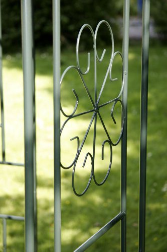 CLP Rankbogen Rosenbogen Pavillon, rund Durchmesser Ø 160 cm, Höhe 260 cm, Rankhilfe Eisen pulverbeschichtet grün - 3