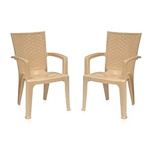 Nilkamal Set Of 2 Chr2225 Plastic Chair Marble Beige Amazon In Furniture