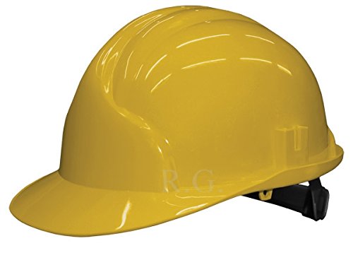 Bauarbeiterhelm Schutzhelm Bauhelm Schutzhelme Helm EN 397 53 - 61 cm 6 Farben (Gelb)