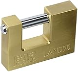 candado fac puerta  Fac seguridad - Candado rectangular 90mm laton (en caja)
