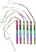 Produktbild com-four® 6X LED Leuchtstab mit blinkenden Lichtern in bunten Farben [Auswahl variiert] (06 Stück - bunt 21 cm)