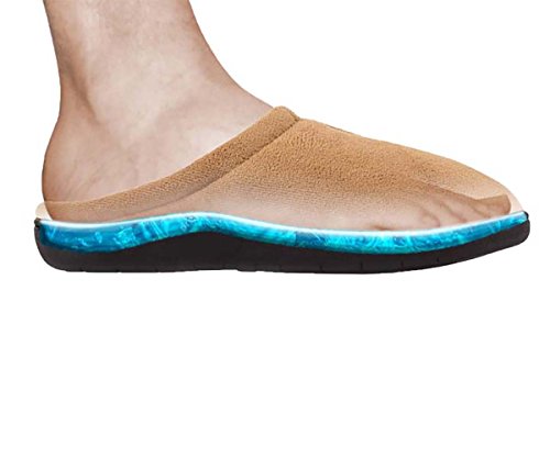 Zapatillas unisex suela GEL color camel Talla L: 29 cm (44-45)