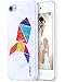 Produktbild ULAK Schutzhülle für iPod Touch 6, schlankes Design, Kratzfest, flexibel, weiche TPU, Rückseite aus Polycarbonat, stoßfest, für Apple iPod Touch 5/6, Marble+Tangram Rocket