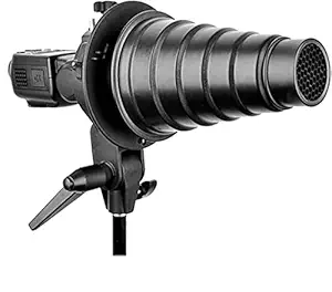 VTS Photography S-Type Flash Bracket Holder and Conical Snoot Kit with Bowens Mount, Honeycomb Grid, 5 Pieces Color Gel Filters for Speedlite Flash Softbox Beauty Dish Reflector Umbrella