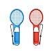 Price comparison product image 1set Mini Switch Tennis Racket Joy-Cons Tennis Grips Twin Pack Gaming Grip Accessories Soft Tennis Game HolderRed and Blue