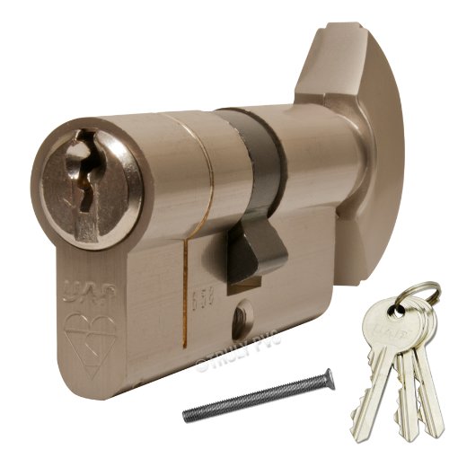 Preisvergleich Produktbild UAP Max6mum Euro Zylinderschloss – Hochsicherheitsschloss Standard BS EN 1303: 2005 Lock. Versicherungen anerkannt, und schützt gegen Lock Funktion, Extraktion,, Kommissionieren, Stecker ziehen, & Lock Bohren. Erhältlich in einer Reihe von Größen & Antik Messing oder Nickel-Finish., silber