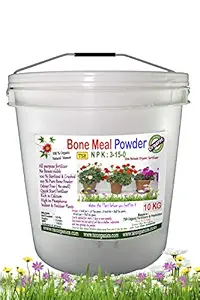 TSR Organic Fertilisers & Pesticides Bone Meal Powder 10 KG Bucket NPK 3-15-0 Calcium Phosphorus Multi Purpose Slow Release Fertilizer for Garden Plants